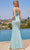 SCALA 60370 - Sheath High Slit Embellished Dress Evening Dresses