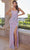SCALA 60385 - Body-hugging Sheath Long Dress Evening Dresses 000 / Violet/Multi