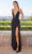 SCALA 60389 - Plunging V-Neck Sleeveless Evening Gown Special Occasion Dress 000 / Black