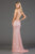 SCALA - Allover Sequin Backless Sheath Evening Gown with Slit 48938 - 1 pc New Rose in Size 4 Available CCSALE