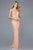 SCALA - Beaded Sleeveless Fitted Evening Dress 47542 - 1 pc Almond in Size 0 Available CCSALE 0 / Almond