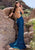 SCALA - Beaded Sleeveless Fitted Evening Dress 47542 CCSALE 4 / Teal