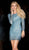 SCALA - Sequined Jewel Neck Sheath Dress 48356 CCSALE 14 / Ocean