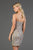 SCALA - V-Neck Cutout Formal Dress 60055 - 1 pc Lead/Silver In Size 10 Available CCSALE 10 / Lead/Silver