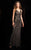 SCALA - V-Neckline Beaded Prom Dress 48721 - 1 pc in Black Nude Available CCSALE 8 / Black/Nude