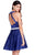 Shail K 4018 Sleeveless Jeweled Waist Cocktail Dress - 1 Pc. Navy in size 2 Available CCSALE 2 / Navy