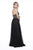 Shail K - Embellished Halter V-neck Tulle A-line Dress 12208 - 1 pc Black In Size 8 Available CCSALE 8 / Black