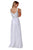 Shail K - Embellished V-neck Tulle A-line Dress 12213 - 1 pc White In Size 8 Available CCSALE 8 / White