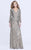 Shail K Sequined Long Sleeve Sheath Gown 1276 CCSALE