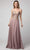 Shail K - Sweetheart Gilt-Embroidered Bodice Dress 937 - 1 pc Mauve In Size XS and 1 pc Navy in Size XS Available CCSALE XS / Mauve
