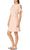 Sharagano HW8S12H210 - Ribbon Tie Plain Cocktail Dress Holiday Dresses 6 / Sheer Pink