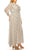 Shelby & Palmer - M564 Floral Printed V-Neck A-Line Dress Maxi Dresses