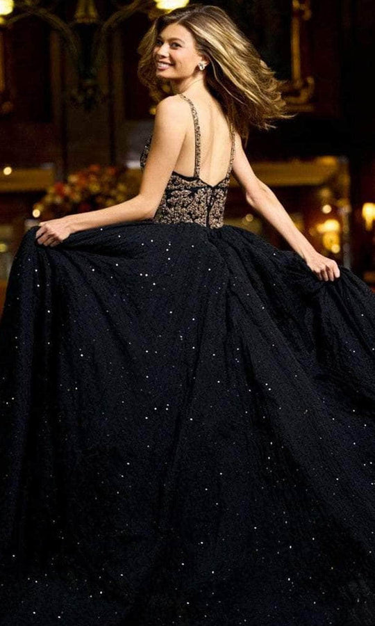 Sherri Hill 55300 - Sequined Tulle Skirt Evening Gown