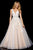 Sherri Hill - 11335 Beaded Embroidered Tulle V Neck A Line Dress Prom Dresses 00 / Ivory/Nude