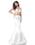 Sherri Hill - 51711 Two Piece Plunging V-Neck Mermaid Dress Evening Dresses 00 / Ivory