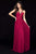 Sherri Hill - 51933 Beaded V-Neck Chiffon A-Line Dress Prom Dresses 00 / Wine