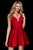 Sherri Hill - 52155 Taffeta Empire Short Cocktail Dress Homecoming Dresses 00 / Red