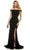 Sherri Hill - 52180 Velvet Off The Shoulder Trumpet Dress Evening Dresses 00 / Black