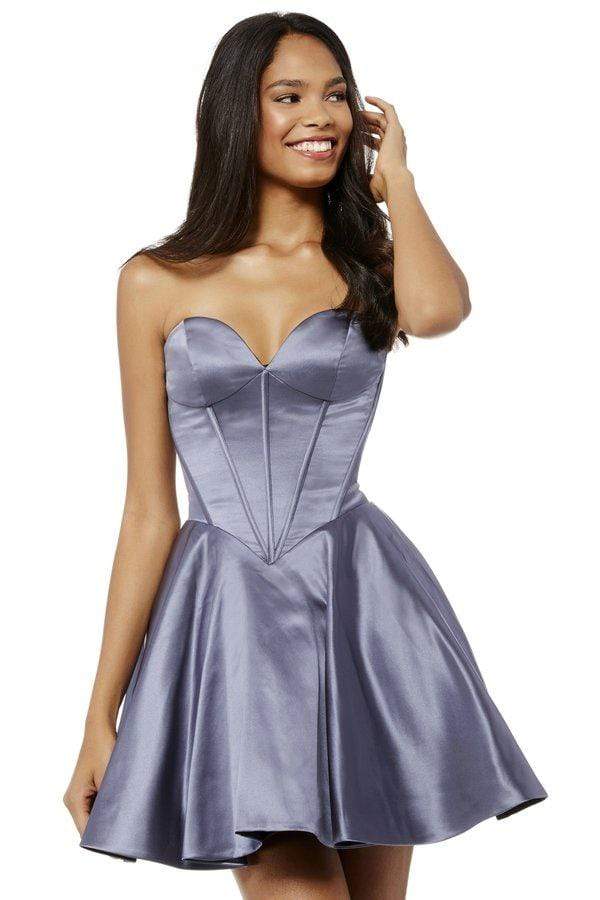 Sherri Hill - 52197 Strapless Corset Satin A Line Cocktail Dress – Couture  Candy