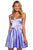 Sherri Hill - 52253 Sleeveless V-Neck Satin Short Dress Special Occasion Dress 00 / Lilac