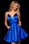 Sherri Hill - 52291 Deep V Neck Spaghetti Strapped Satin Short Dress Special Occasion Dress