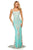 Sherri Hill - 52454 Fully Beaded Lace Up Back Fitted Evening Dress Evening Dresses 00 / Aqua/Light Pink