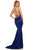 Sherri Hill - 52613 Long Scoop Neck Fitted Dress With Train Evening Dresses