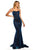 Sherri Hill - 52614 Sexy Lace Up Back Fitted Dress Special Occasion Dress 00 / Electric Blue