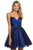 Sherri Hill - 53003 Ruched Sweetheart A-Line Short Dress Special Occasion Dress 00 / Navy