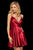 Sherri Hill - 53031 Sleeveless Pleated V Neck Satin Short Dress Prom Dresses