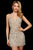 Sherri Hill - 53051 Beaded Fringe Short Dress Cocktail Dresses 00 / Nude/Silver