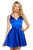 Sherri Hill - 53081 Sleeveless V-Neck Scoop Back A-Line Short Dress Special Occasion Dress 00 / Royal