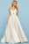 Sherri Hill - 53312 Beaded Deep V-neck A-line Dress Bridesmaid Dresses 00 / Ivory