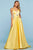 Sherri Hill - 53312 Beaded Deep V-neck A-line Dress Bridesmaid Dresses 00 / Yellow