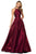 Sherri Hill - 53350 High Neckline Shimmer Satin A-Line Dress Prom Dresses 00 / Plum