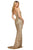 Sherri Hill - 53449 Long Deep V-Neck Beaded High Slit Dress Prom Dresses