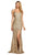 Sherri Hill - 53449 Long Deep V-Neck Beaded High Slit Dress Prom Dresses