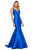 Sherri Hill - 53660 Plunging V-Neckline Fitted Mermaid Dress Evening Dresses 00 / Royal