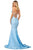 Sherri Hill - 53879 Deep V-Neck Mermaid Dress With Train Evening Dresses