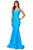 Sherri Hill - 53906 Scoop Neck Jersey Trumpet Dress Pageant Dresses 00 / Royal