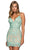 Sherri Hill - 53917 Embellished Lace Pattern Fitted Cocktail Dress Homecoming Dresses 00 / Nude/Aqua