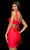Sherri Hill - 54000 Lace-up Cutout Back Silky Jersey Fitted Mini Dress Homecoming Dresses