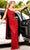 Sherri Hill - 54232 Beaded Asymmetric Sheath Dress With Side Cape Prom Dresses 00 / Red