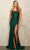 Sherri Hill - 54272 Embellished Jersey Trumpet Dress With Slit Prom Dresses 00 / Emerald