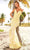 Sherri Hill - 54329 Beaded Tasseled Strap Long Dress Prom Dresses 00 / Yellow