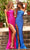 Sherri Hill - 54401 Rhinestone Studded One Shoulder High Slit Gown Evening Dresses 0 / Bright Fuchsia