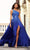 Sherri Hill - 54425 Rhinestone-Ornate High Slit Ballgown Ball Gowns 0 / Royal