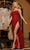 Sherri Hill - 54798 Embellished Straight Neck Sheath Dress With Slit Evening Dresses