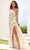 Sherri Hill - 54841 Asymmetric Embellished Slit Sheath Dress Evening Dresses 00 / Ivory/Nude