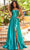 Sherri Hill - 54856 Spaghetti Strap Beaded Gown Special Occasion Dress 00 / Jade